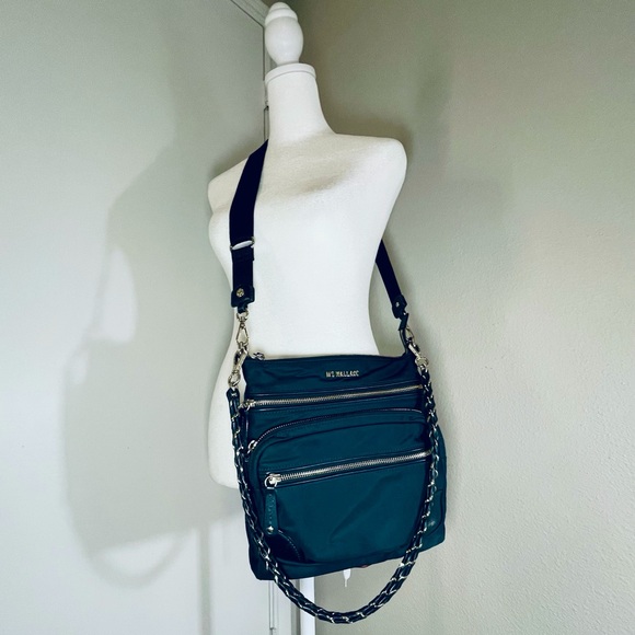 MZ Wallace Handbags - MZ Wallace Dark Green Nylon Crossbody Bag - Smooth Finish